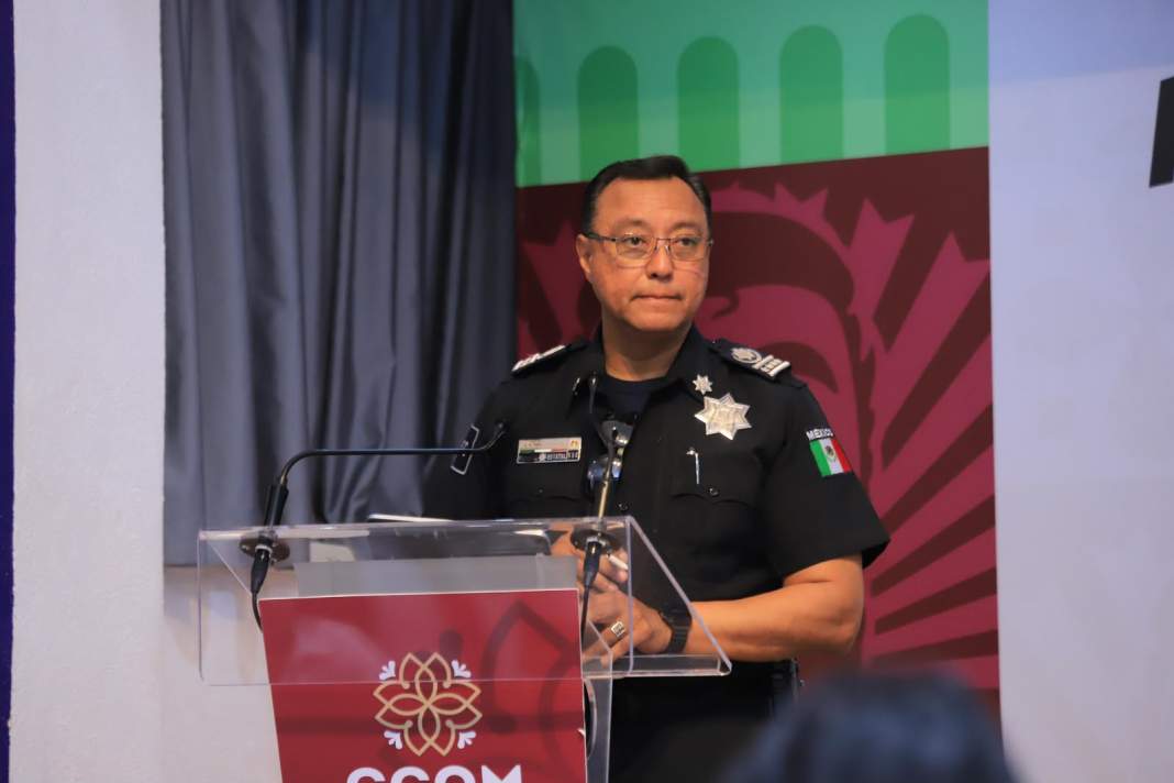 Elementos de seguridad realizan un operativo en Tlaxcala.