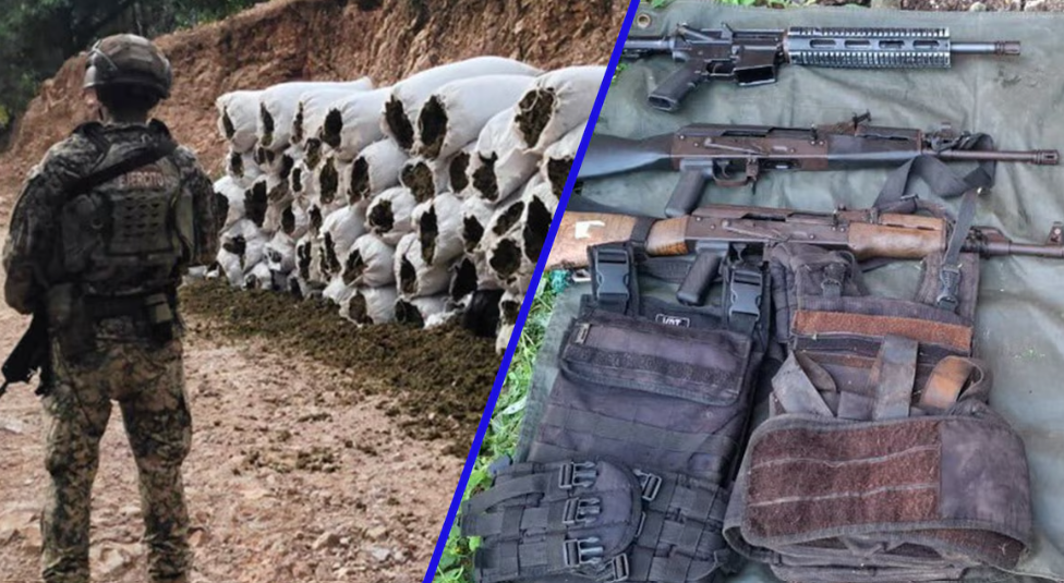 Elementos de seguridad durante un operativo en Sinaloa
