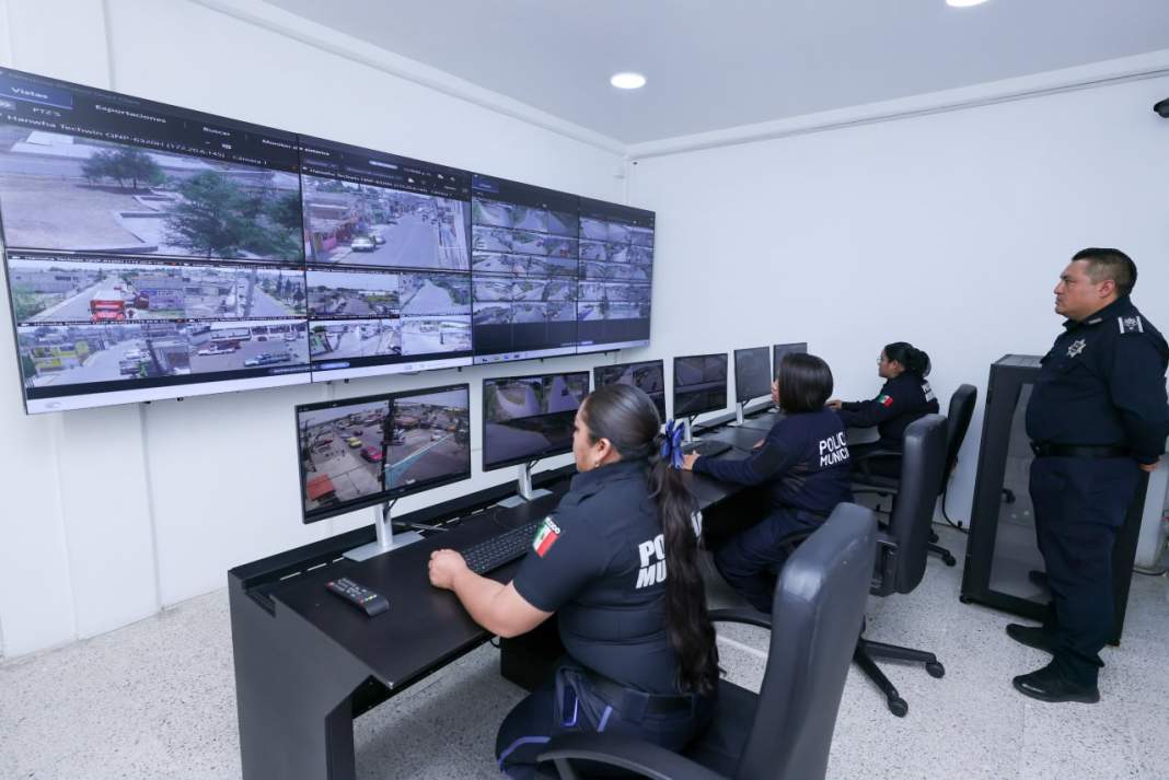 Cámaras de videovigilancia operando en Tlaxcala.
