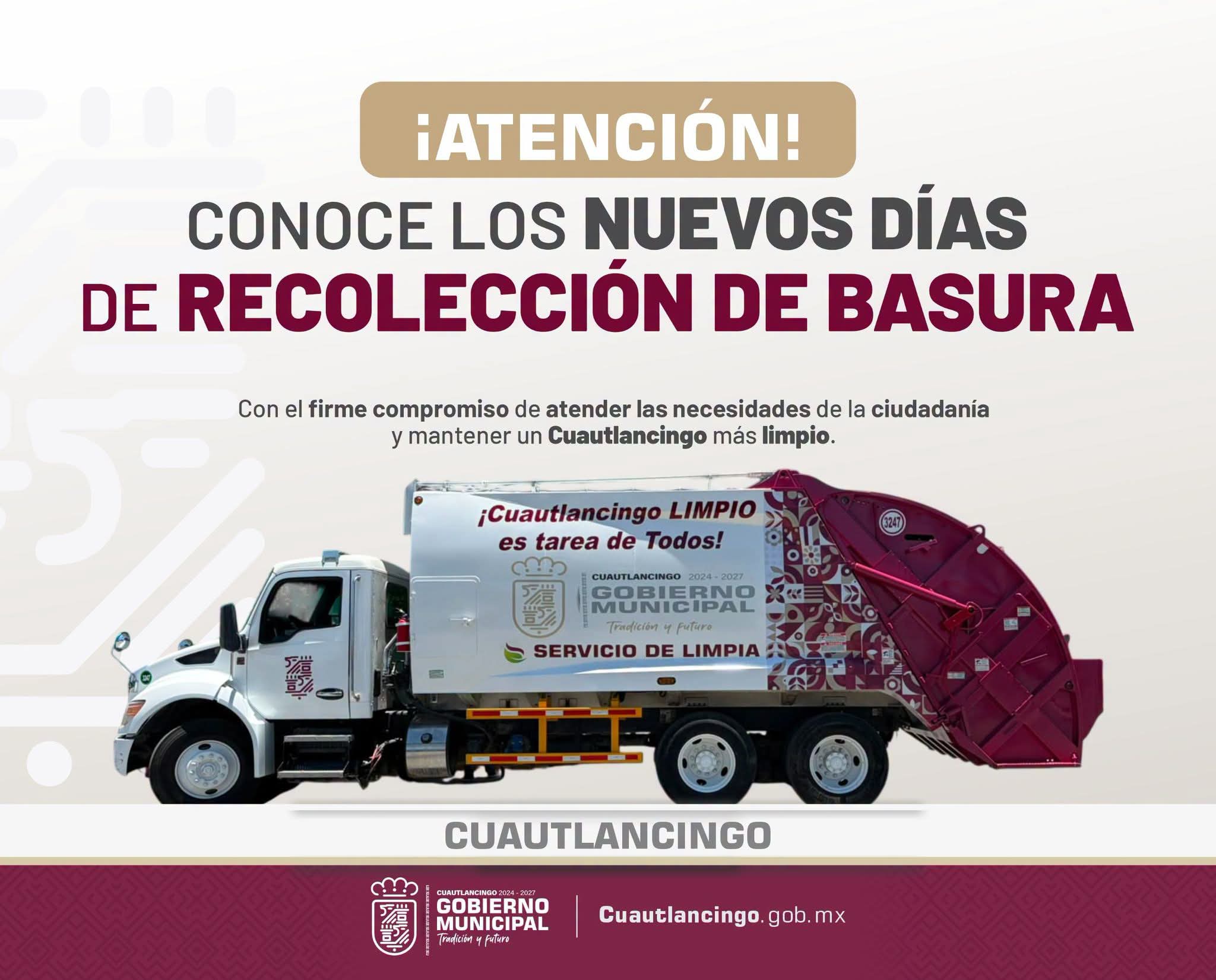 Cuautlancingo renueva servicio de recolección de basura con cuatro nuevos camiones y modifica rutas