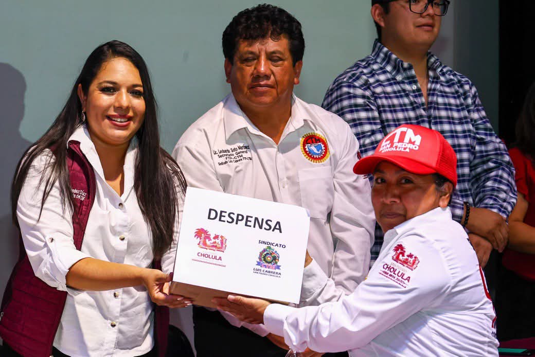Tonantzin Fernández apoya a trabajadores sindicalizados con convenio y entrega de despensas