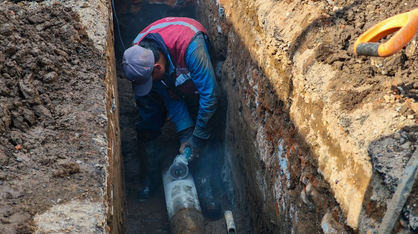 SOSAPACH concluye en menos de 24 horas la reparación de una fuga en la red de distribución de agua potable
