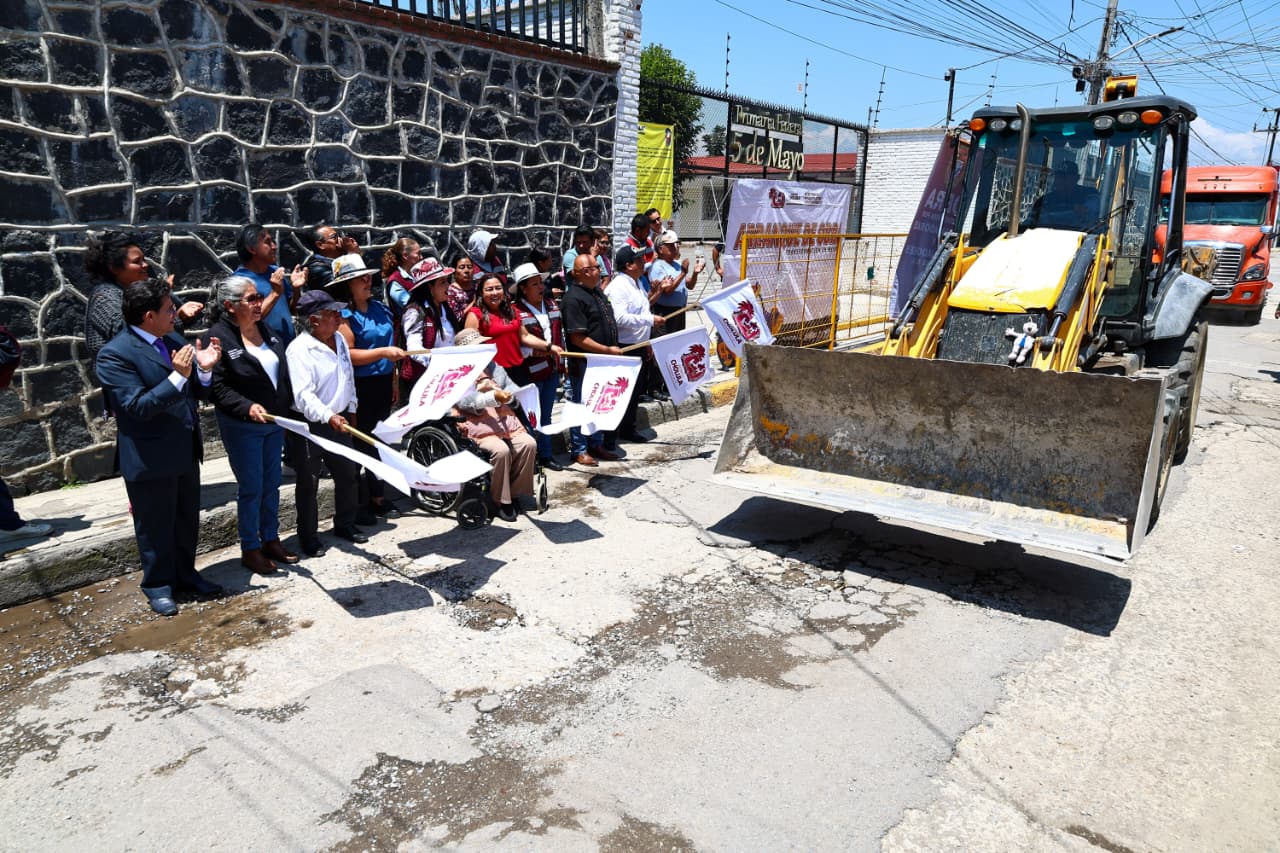Continúa Tonantzin Fernández llevando obra pública a todos los barrios de San Pedro Cholula