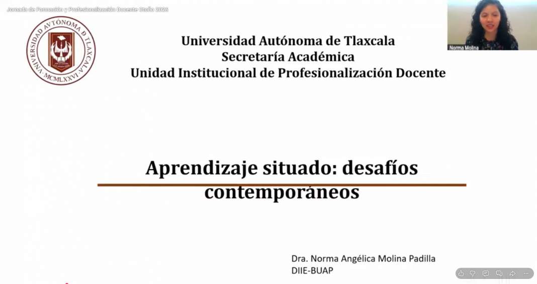 Conferencia virtual sobre aprendizaje situado organizada por la UATx.