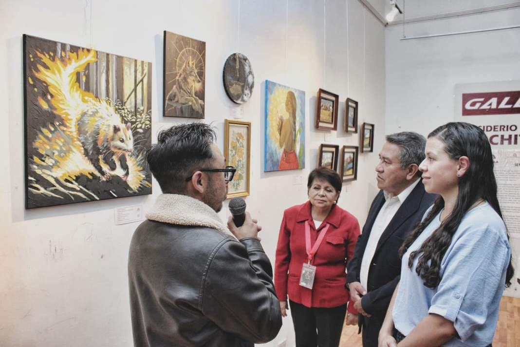 Inauguración de la exposición pictórica en la Galería Municipal de Tlaxcala.