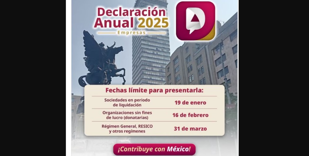 SAT anuncia fechas clave para la Declaración Anual 2026 de empresas