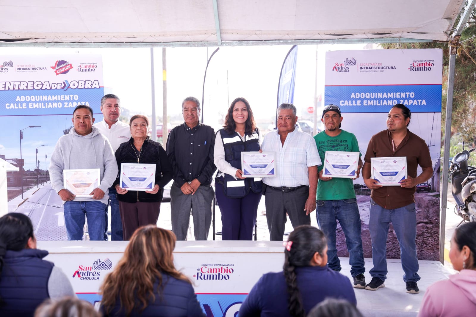 Transforma Lupita Cuautle calle Emiliano Zapata en vialidad segura y funcional