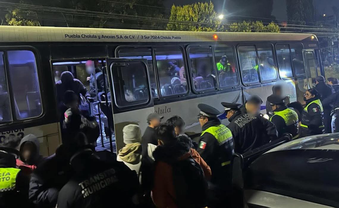 Refuerzan vigilancia preventiva en transporte público para proteger a usuarios en San Andrés Cholula