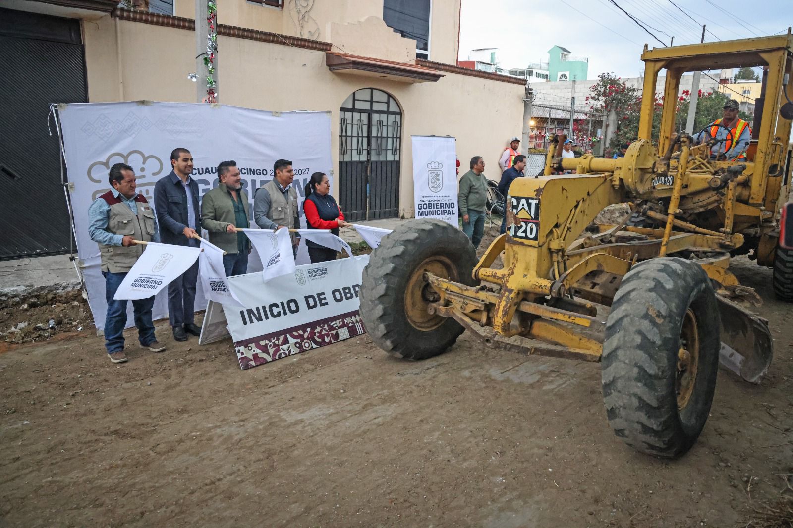 Gobierno municipal de Cuautlancingo inicia otra obra vial 