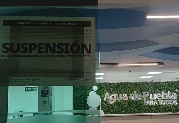 Profeco suspende operaciones de Agua de Puebla
