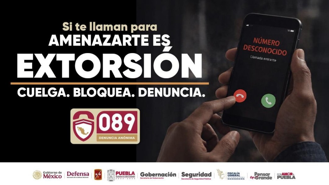 Refuerzan la estrategia contra la extorsión en Puebla