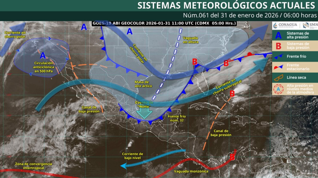 Norte intenso, lluvias extremas y frío que no da tregua