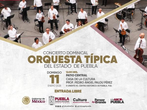 Puebla impulsa agenda cultural del 9 al 11 de enero con eventos gratuitos