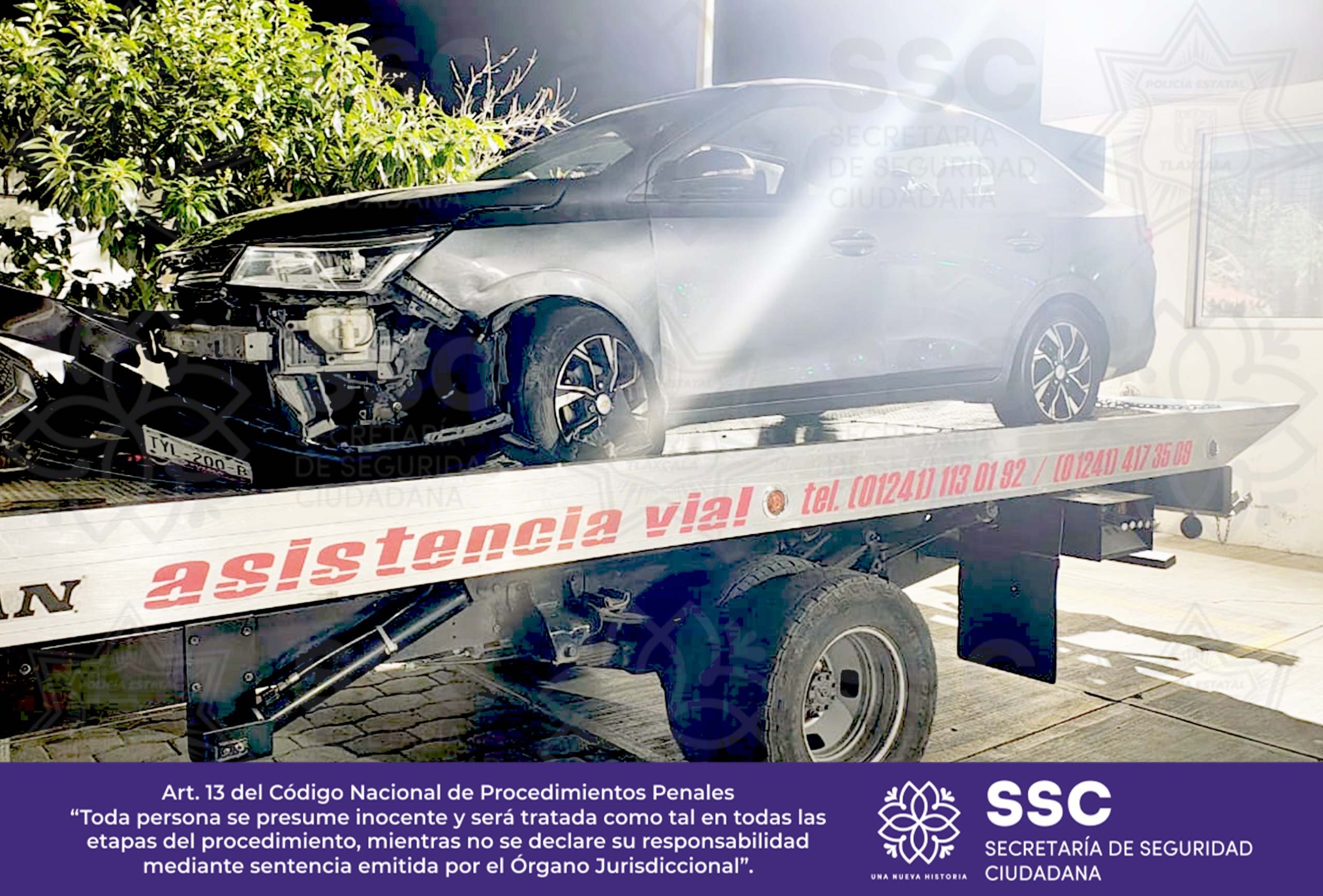 Caen tres por robo violento en Tlaxcala; recuperan auto robado en Puebla