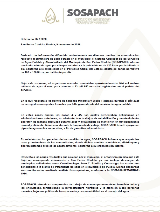 COMUNICADO-125 litros por habitante al día