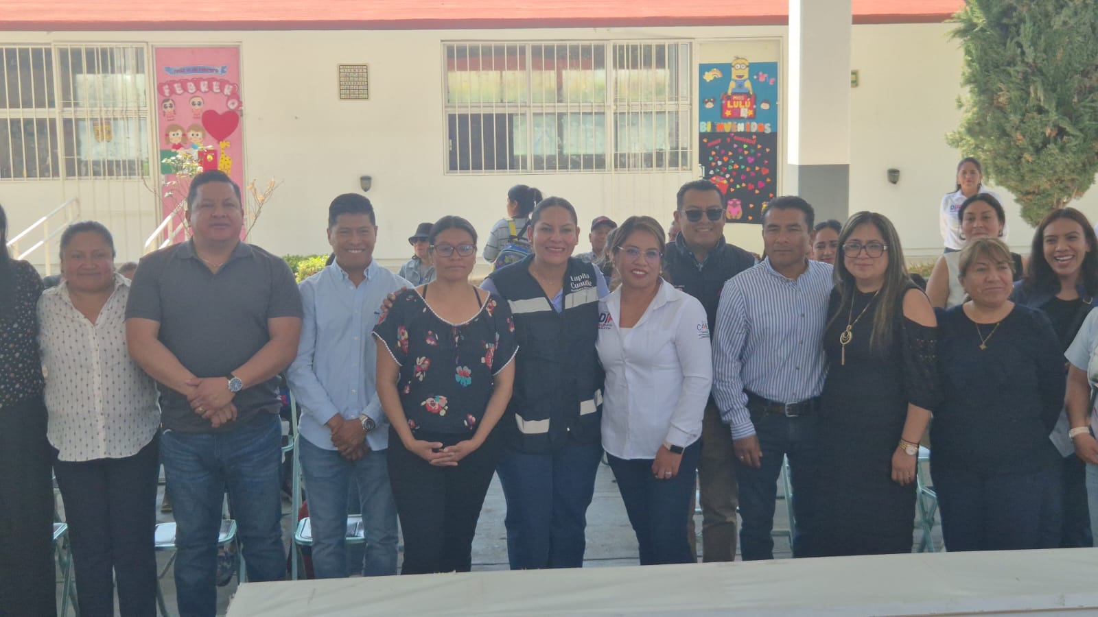 Entrega Guadalupe Cuautle nuevo domo en CAIC de Concepción La Cruz 