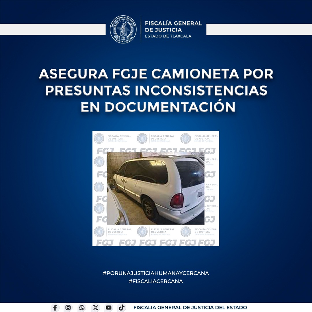 Tlaxcala: Aseguran camioneta por documentos alterados