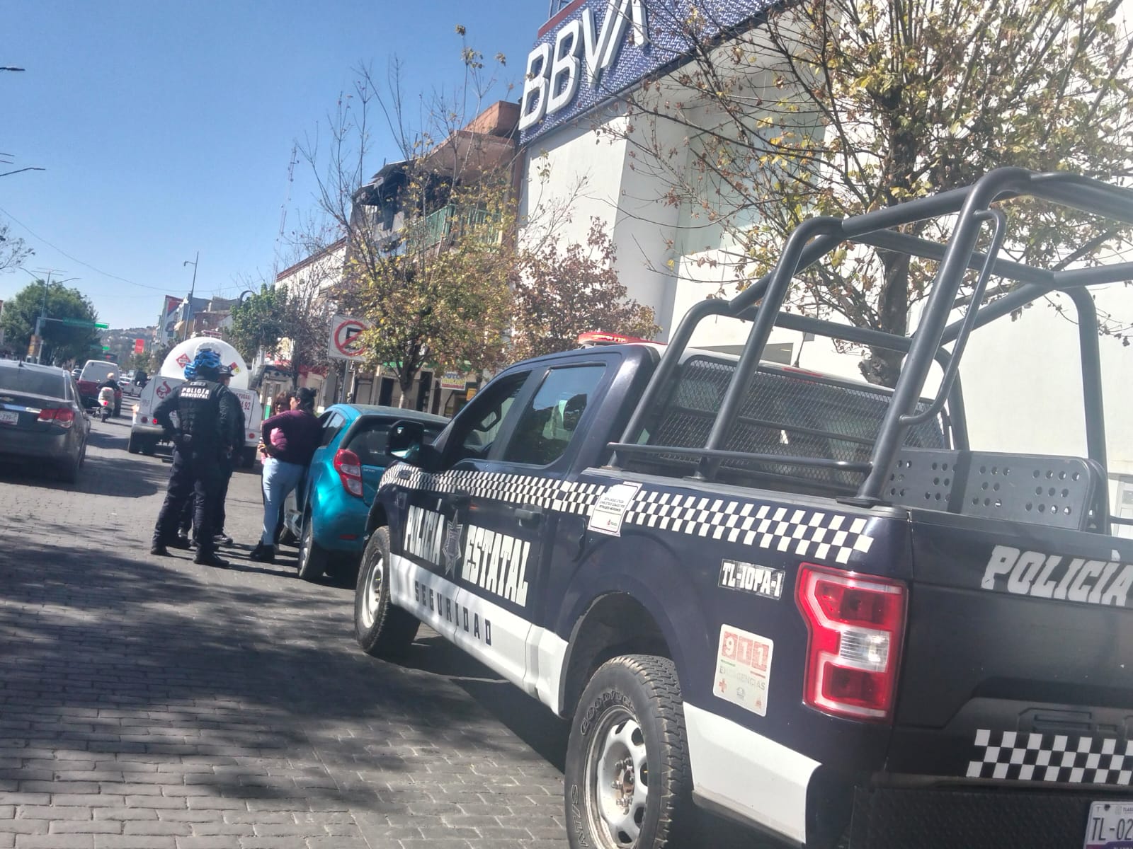 Despojan de 400 mil pesos a cuentahabiente frente a BBVA, en Apizaco