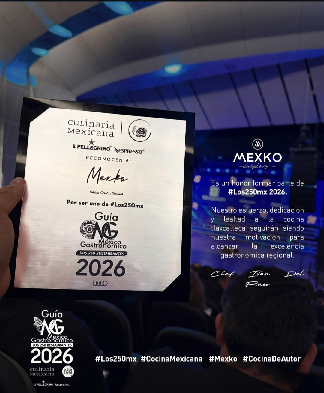 Tlaxcala brilla a nivel nacional: Mexko entre los 250 mejores restaurantes de México