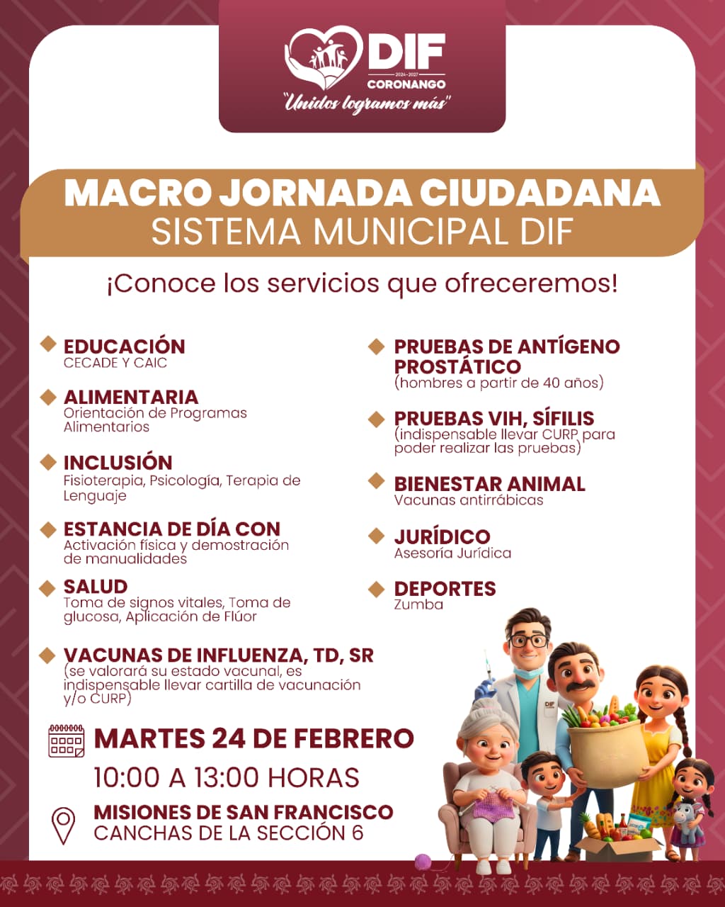 Con macro jornada, DIF de Coronango acercará servicios a Misiones de San Francisco