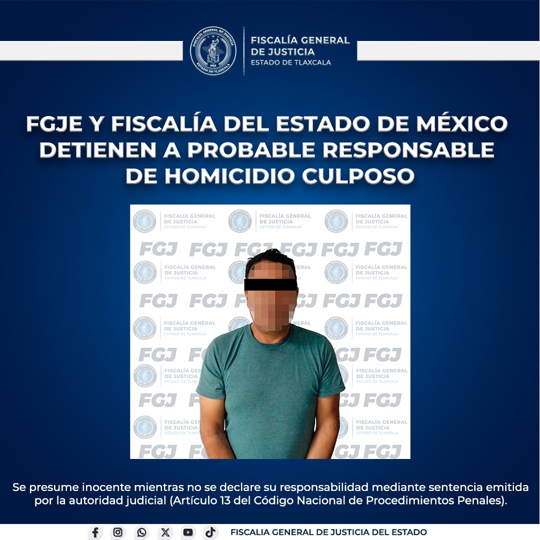 Detienen en Tlaxcala a presunto responsable de mortal accidente en Arco Norte