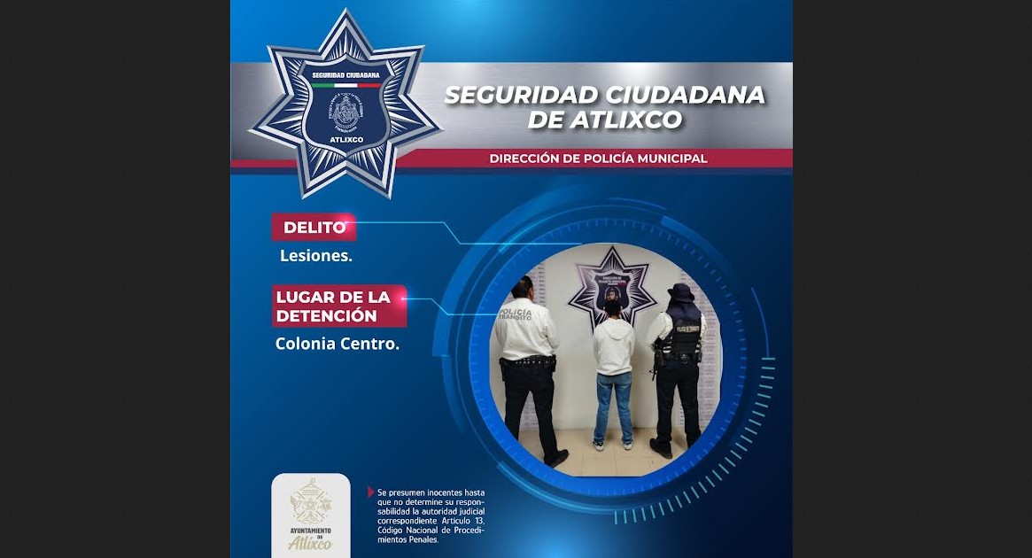 Atención inmediata tras accidente vial en el Centro de Atlixco