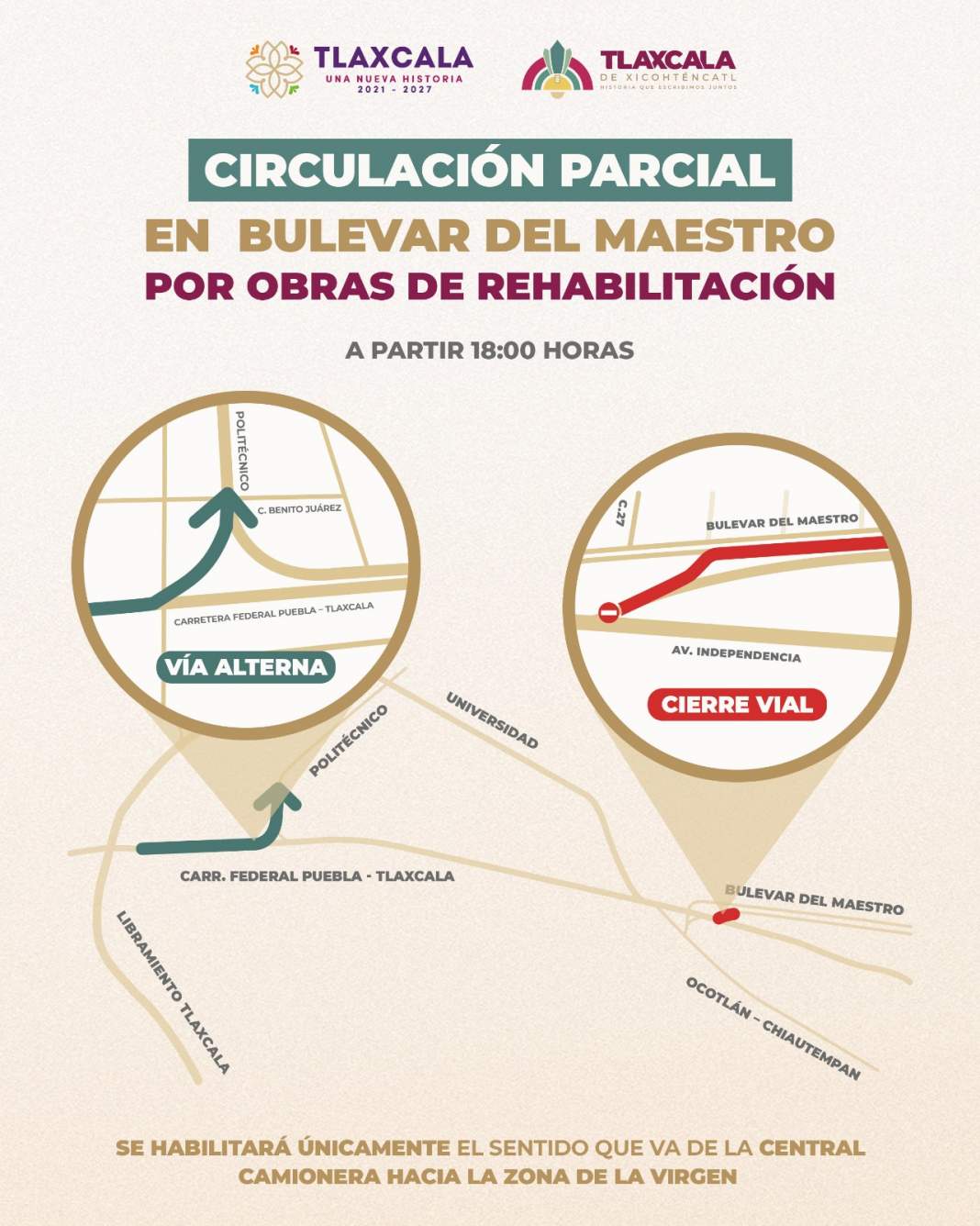 Circulación parcial en el Bulevar del Maestro: lo que debes saber hoy