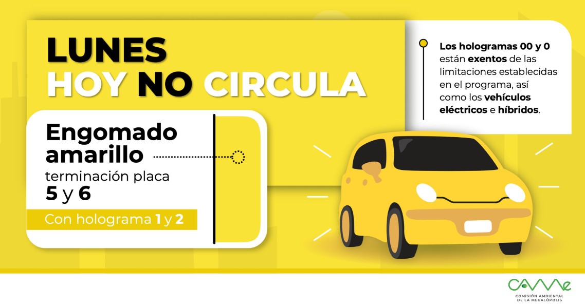 Qué autos no circulan este lunes 9 de febrero de 2026