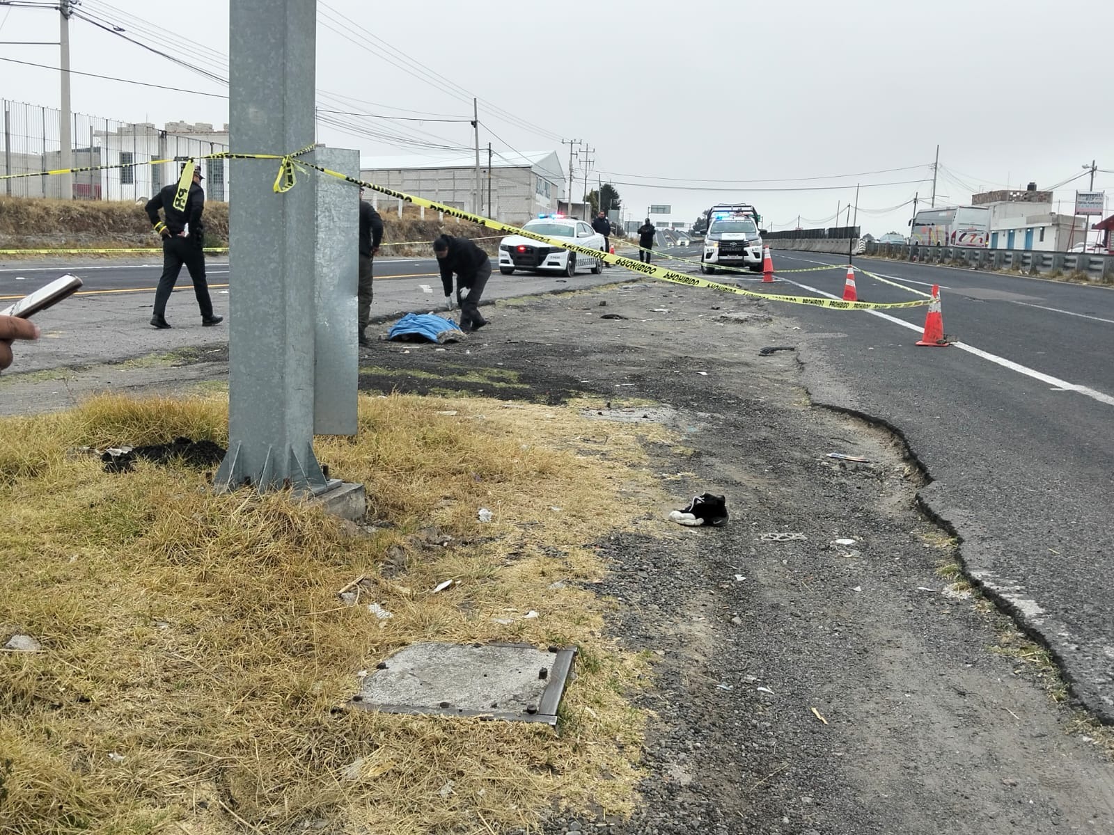 Atropellan y abandonan a hombre en la Huamantla–Apizaco; muere de manera instantánea