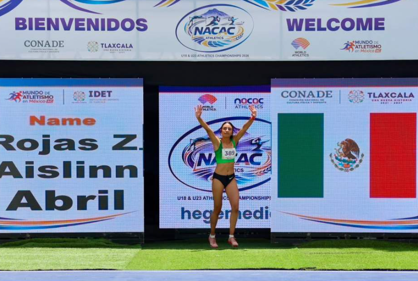Atletas de Tlaxcala durante el Campeonato NACAC de Atletismo.
