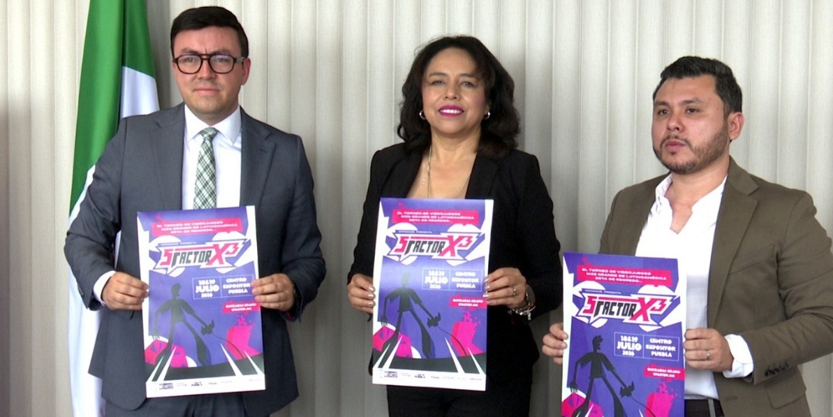 Festival de videojuegos y esports S Factor X3 en Puebla.