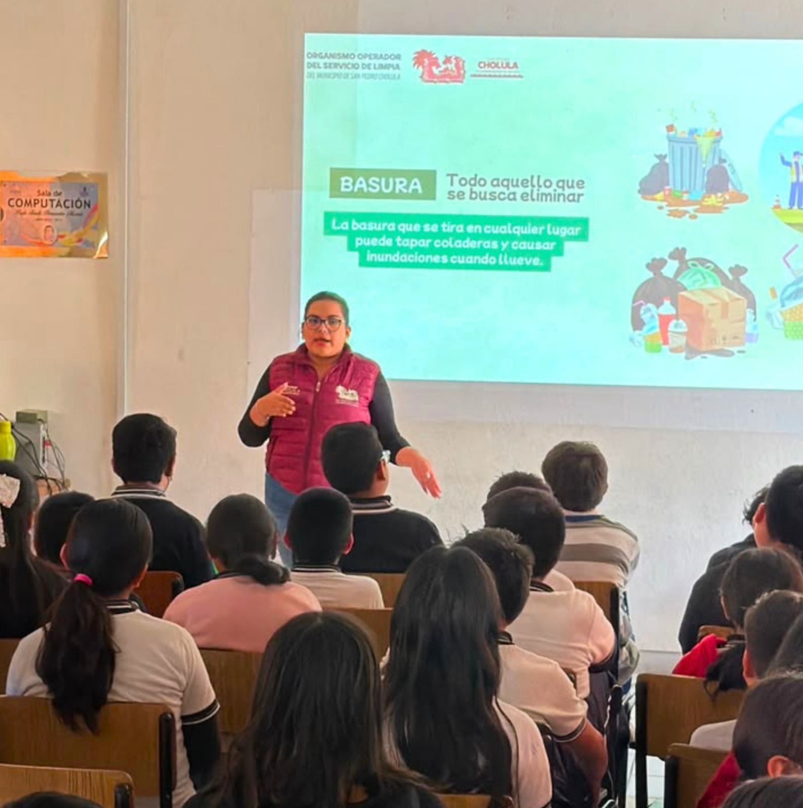 Concluye Organismo de Limpia ciclo de pláticas de educación ambiental en la Primaria Nezahualcóyotl de San Cristóbal Tepontla