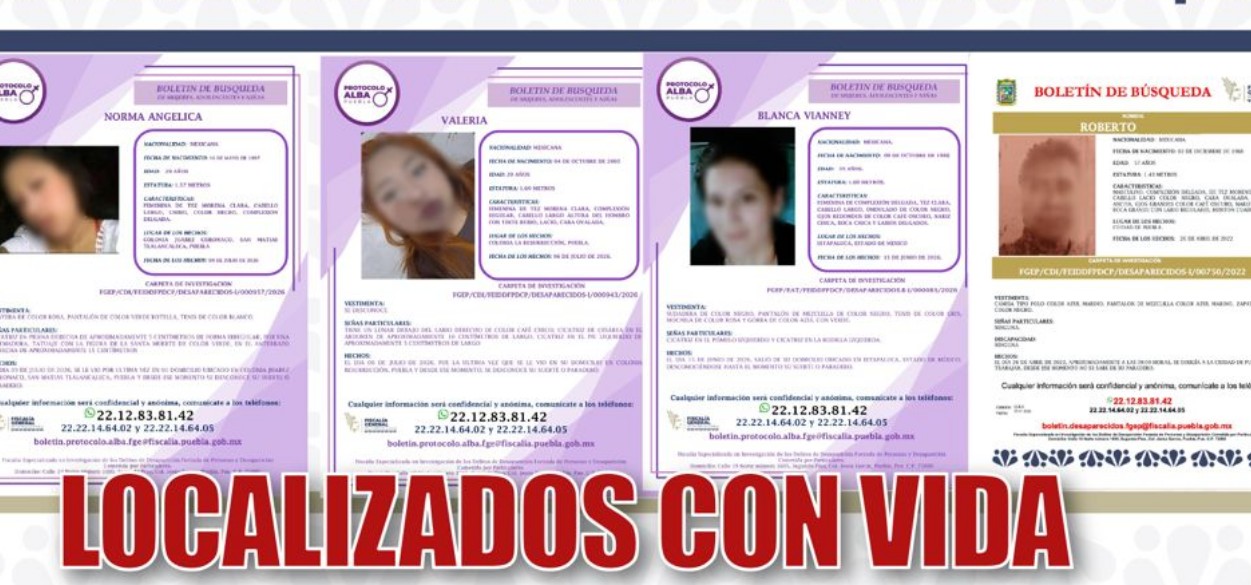Personal de la Fiscalía de Puebla durante labores de búsqueda de personas.