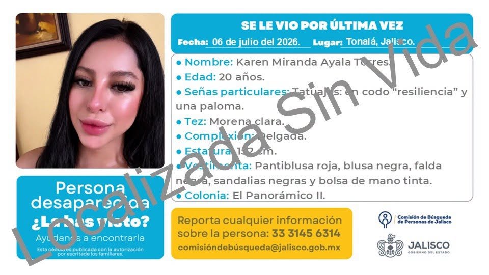 Familiares buscan justicia por Karen Miranda Ayala tras su hallazgo en Tonalá