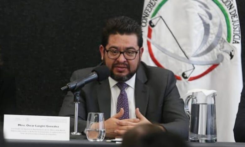 Óscar Langlet durante un acto oficial.