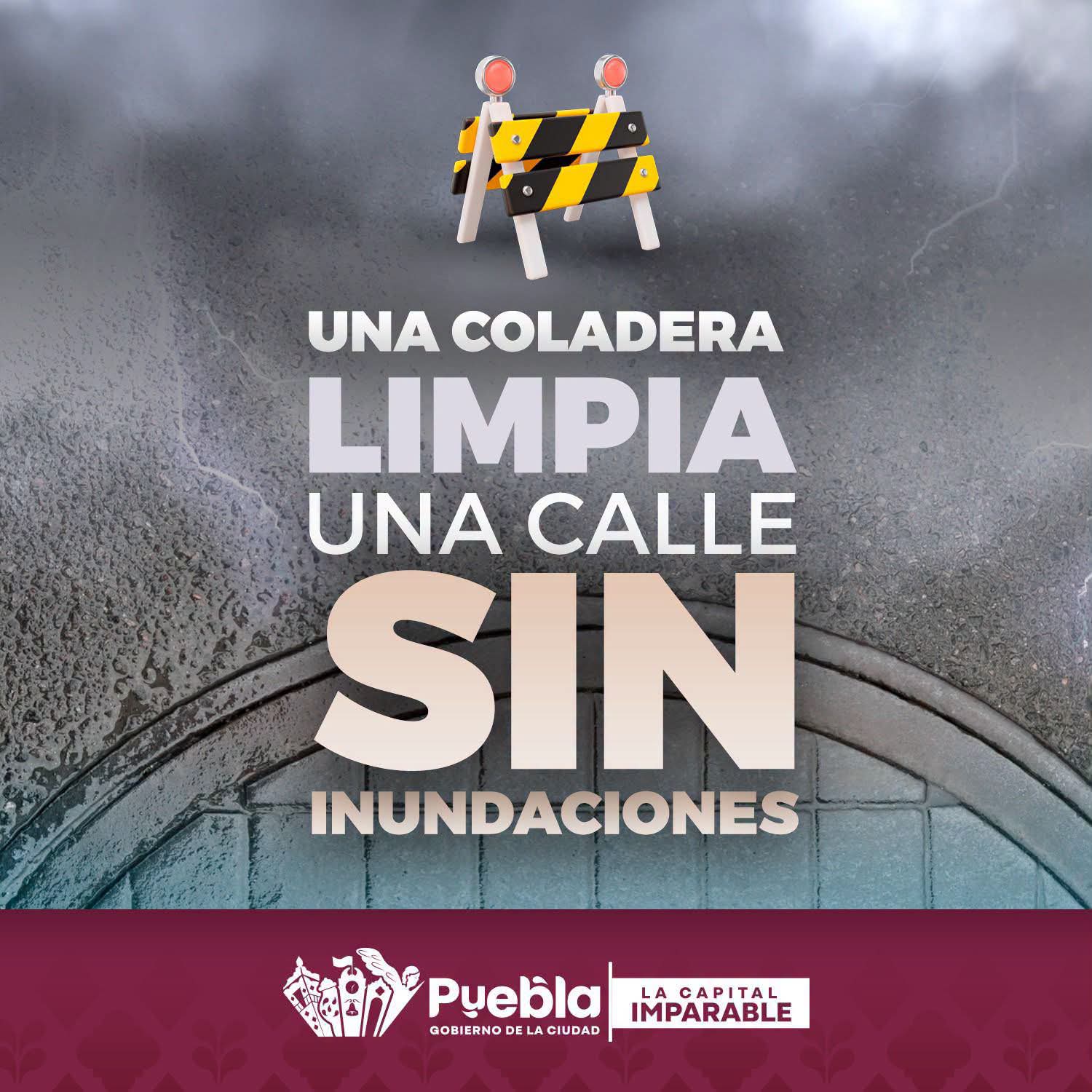 Ayuntamiento de Puebla impulsa campaña para prevenir inundaciones durante la temporada de lluvias