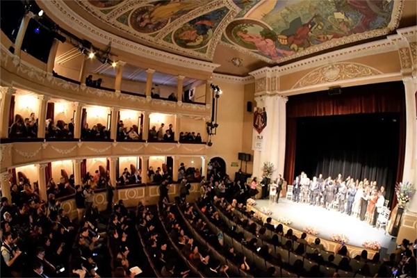 Teatro Xicohténcatl en el centro histórico de Tlaxcala.