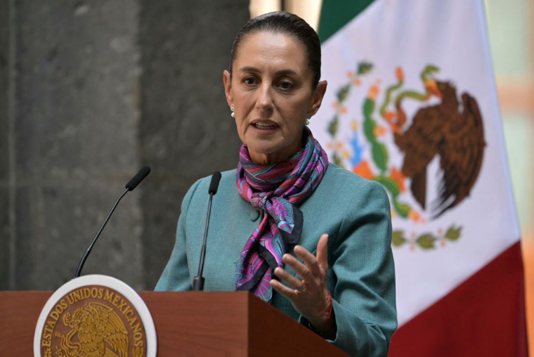 Claudia Sheinbaum durante conferencia de prensa.