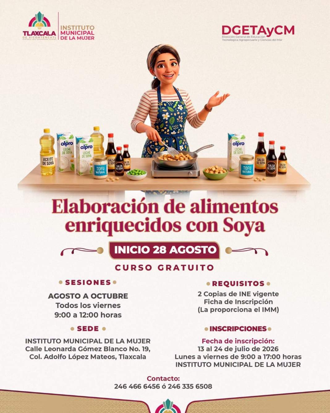 Mujeres participando en un curso de capacitación en Tlaxcala.
