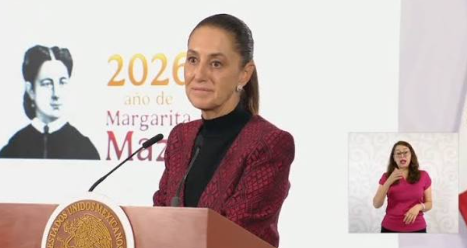 Claudia Sheinbaum durante conferencia de prensa.