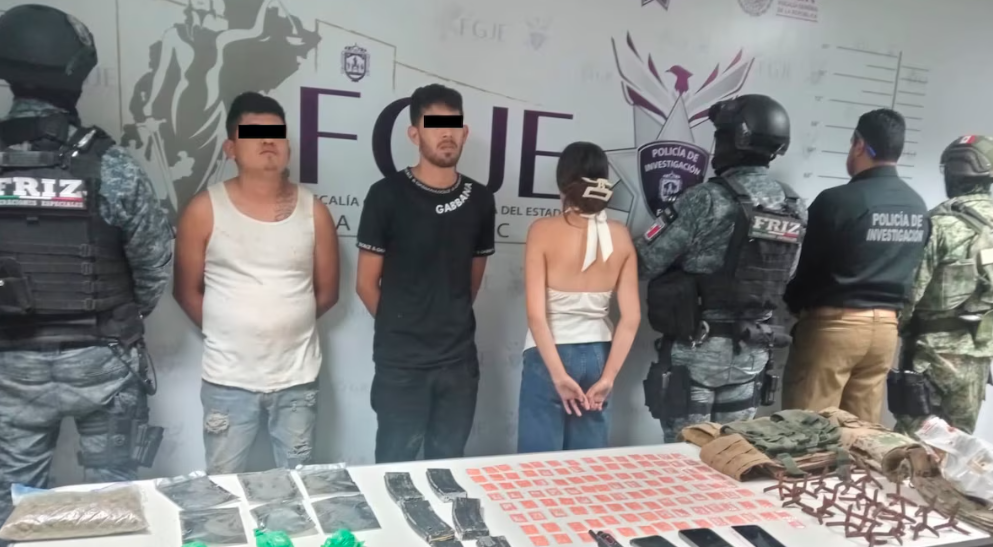 Operativo de seguridad en Zacatecas tras la detención de sospechosos.