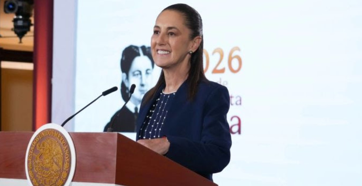 Claudia Sheinbaum durante la presentación de México Canta 2026.