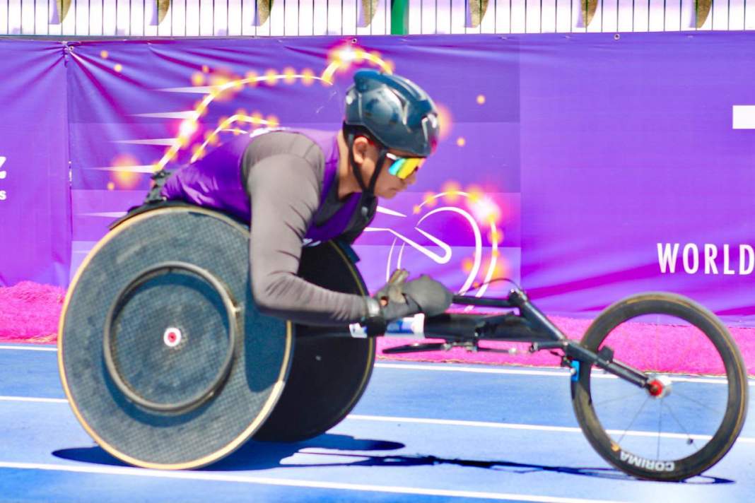 Para atletas de Tlaxcala compiten en la pista durante el WPA Grand Prix 2026.