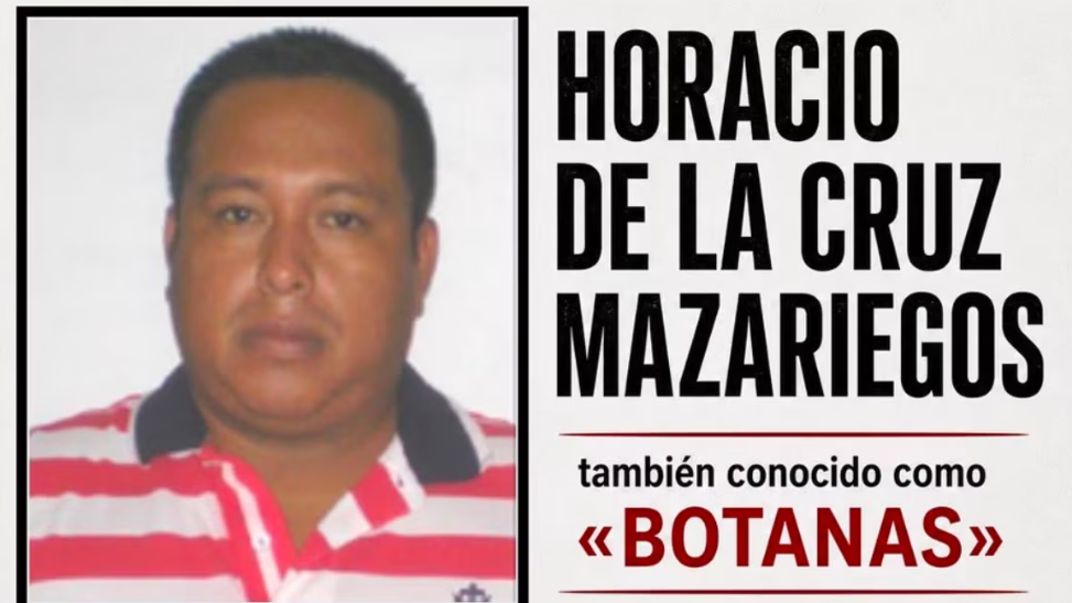 Ficha de búsqueda de la DEA contra Horacio De la Cruz Mazariegos alias El Botanas