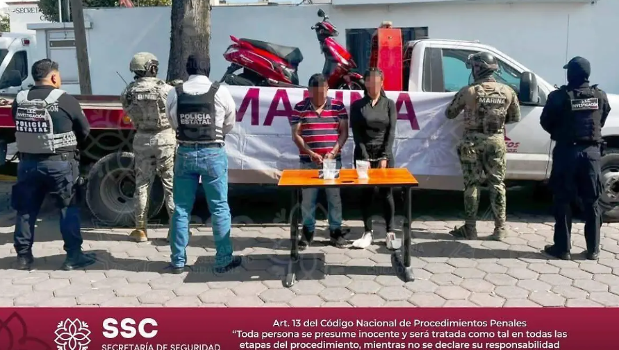 Operativo en Chiautempan termina con dos detenidos y aseguramiento de presunto cristal