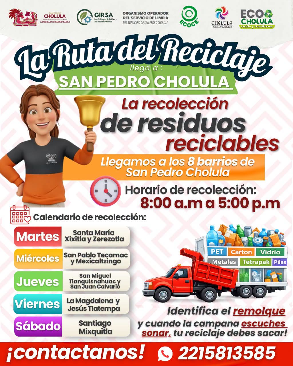 Recolección de reciclables llega a San Pablo Tecamac y Mexicaltzingo