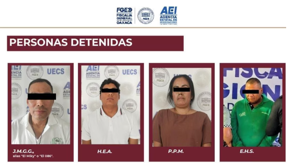 Autoridades durante operativo de seguridad en Oaxaca
