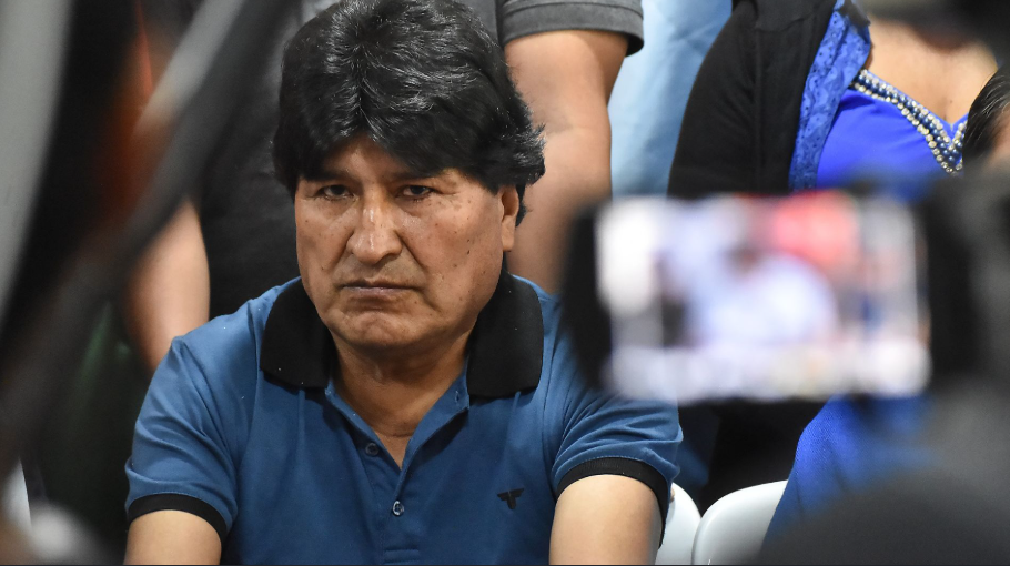 Evo Morales durante una aparición pública en Bolivia