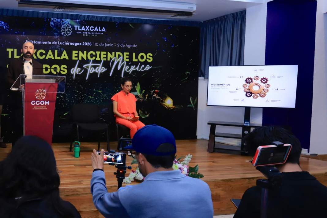 Funcionarios presentan la estrategia estatal de economía circular en Tlaxcala.