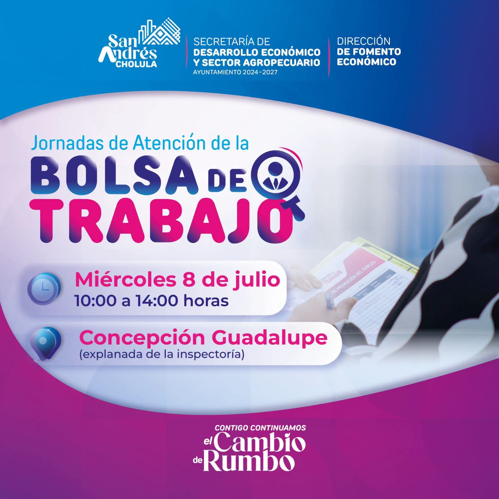 Acerca Lupita Cuautle oportunidades laborales a las juntas auxiliares e inspectorías